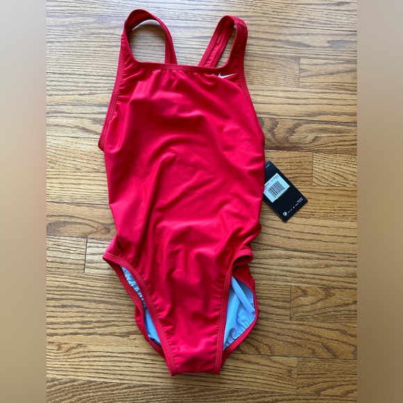Nike Red Swimsuit - New With Tags - Picture 1 of 5